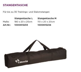 Cawila Stangentasche für Trainingsstangen, Hürdenstangen Farbe: schwarz, Gr. M, Länge 1,10m