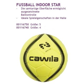 Cawila Fußball Indoor Star Velour Gr.4 oder 5 Gr.4 gelb