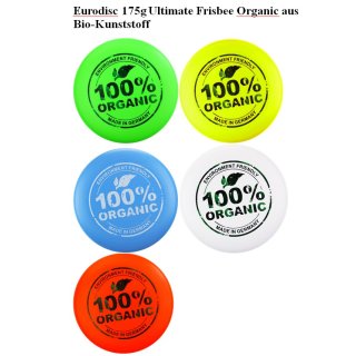 EURODISC Frisbee 175g DIE GRÜNEN Ultmate Disc Star Frisbeesport 100% Organic 