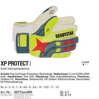 2677 Derbystar Torwarthandschuhe XP Protect I Fingerschutz Fingersave Gr 11 