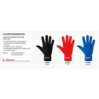 erima Fleece Handschuhe Fußball Feldspielerhandschuhe blau 2221803 