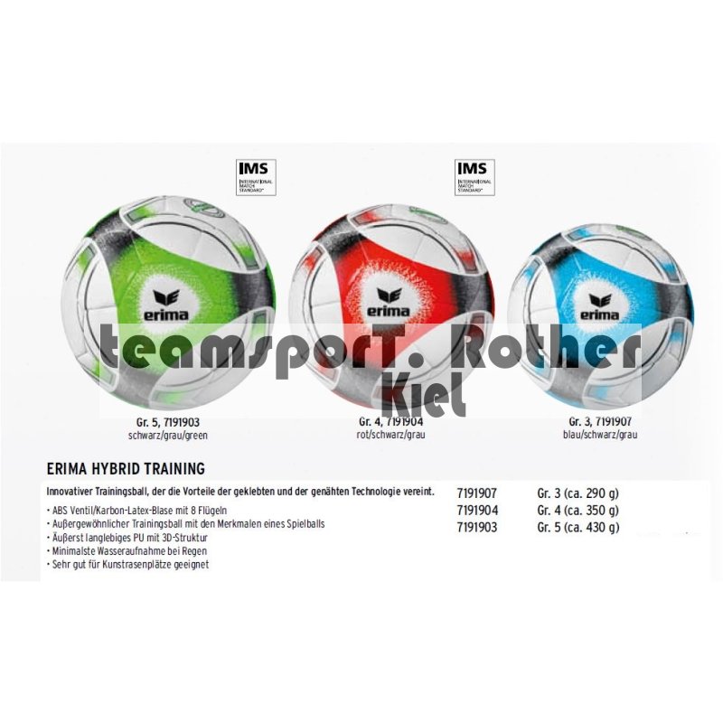 Fussball Erima Hybrid Training rot/blau Gr 4 7190703 NEU 