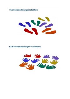 Paar Bodenmarkierungen / Floor Marker in Hand- oder Fußform Hand (KO-VX-HFM) grün