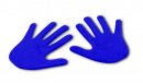 Paar Bodenmarkierungen / Floor Marker in Hand- oder Fußform Fuß (KO-VX-FFM) blau