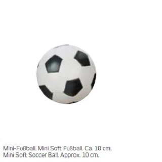 Mini Soft-Fußball, weiß/schwarz, 10cm 9076