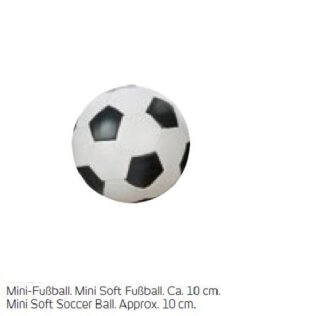 Mini Soft-Fußball, weiß/schwarz, 10cm 9528 Beco