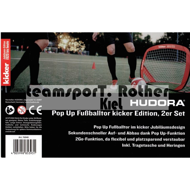 Kicker Pop Up Fußballtor 2er Set | Fußballzubehör