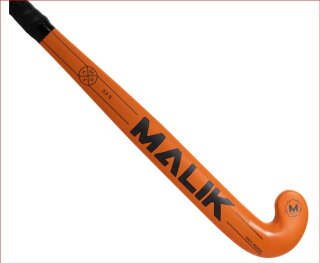 Malik Outdoor Hockeyschläger LB KIDDY Wood – Feldhockey, Orange/schwarz, Für Feldspieler, NEU