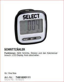 Select Pedometer/ Schrittzähler 870020