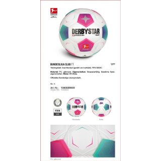 Derbystar Fußball Bundesliga Club TT v23 2023/2024 Multicolour Gr. 5