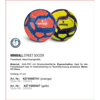 Derbystar Fußball Miniball Street Soccer v22 47cm orange/blau/weiß