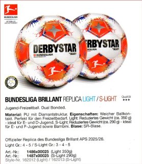 Derbystar Bundesliga Brillant S-light/light Replica Saison 25/26
