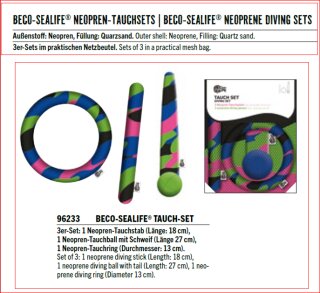 BECO Neoprenspielzeug 3er Set 96233