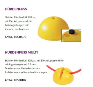 Cawila Hürdenfuss, Stangenfuss, Multifuss